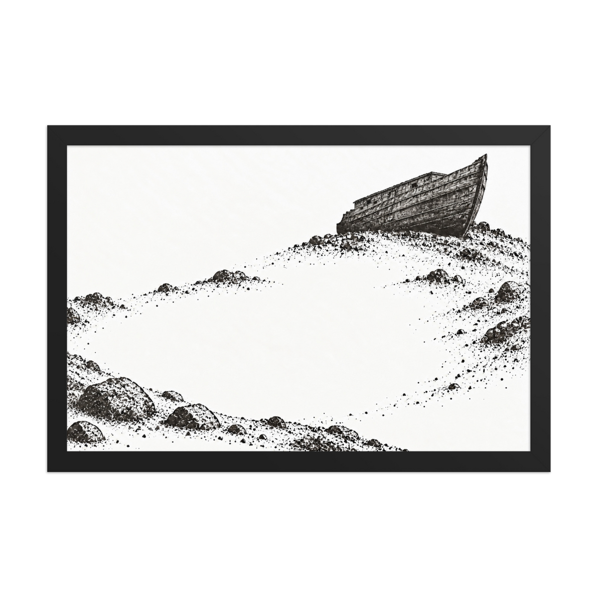Aground — 18 × 12 in · Framed Poster · Black frame