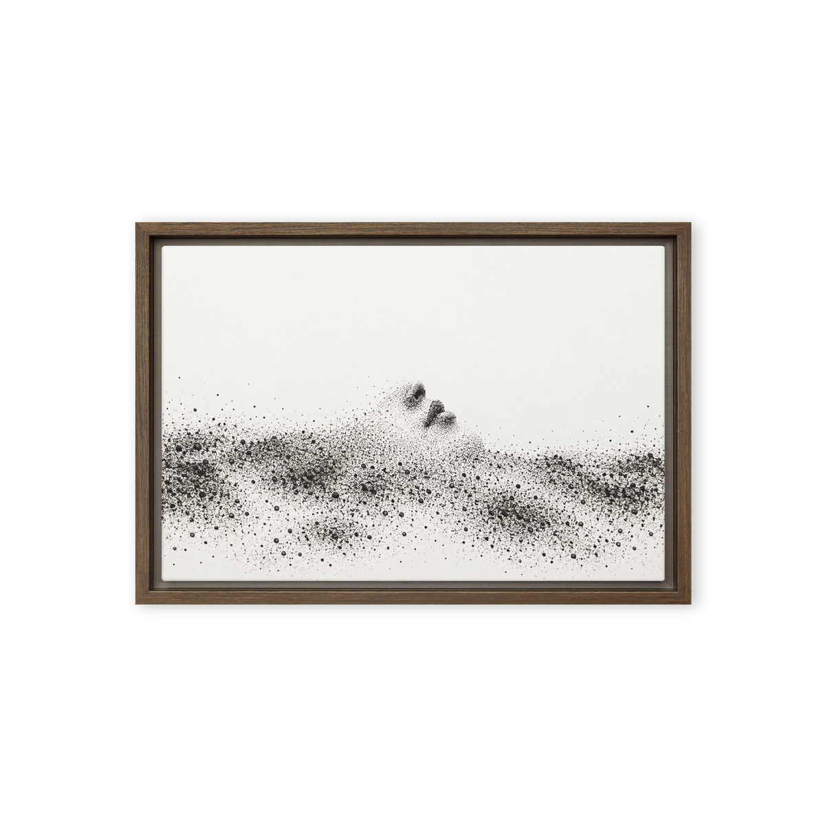 Breath — 18 × 12 in · Framed Canvas · Brown frame — product view · original 2000px