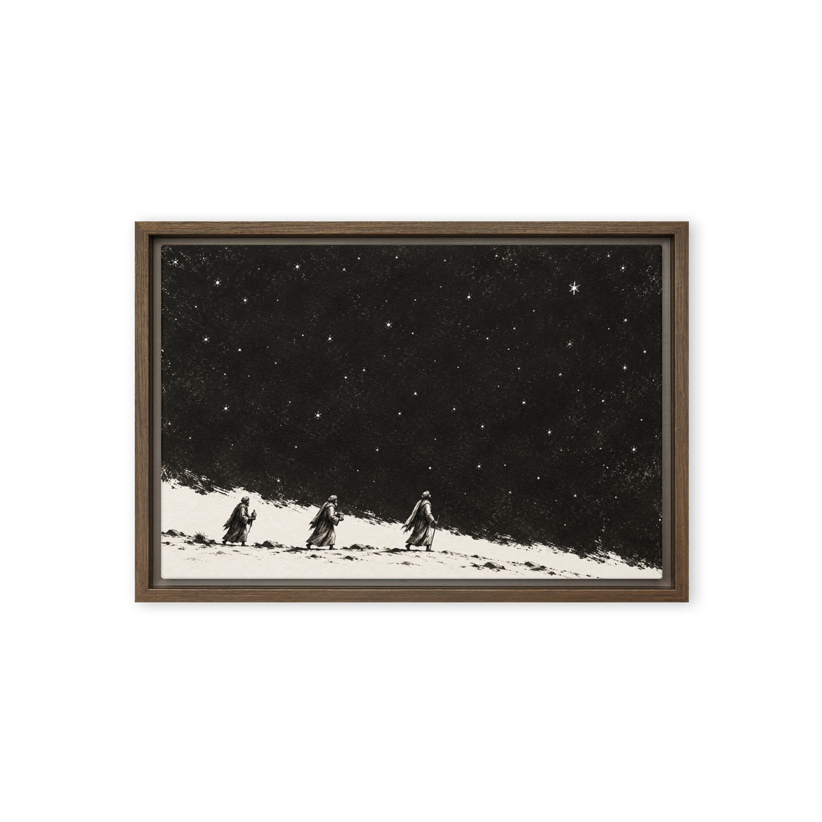From the East — 18 × 12 in · Framed Canvas · Brown frame — product view · original 2000px