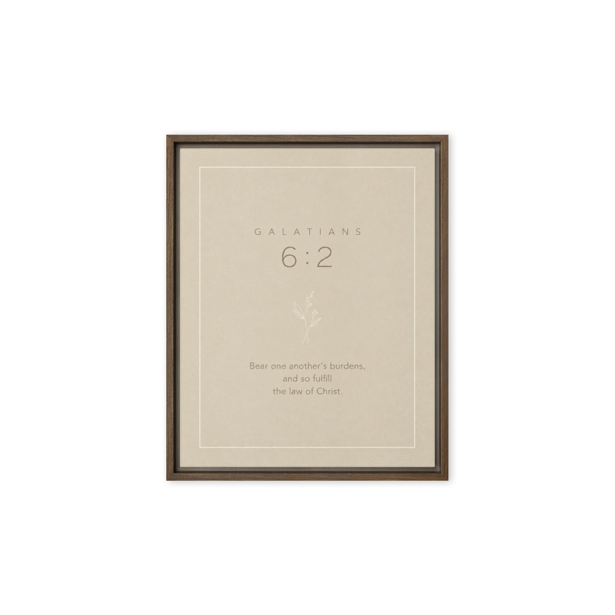 A Quiet Kindness — 8 × 10 in · Framed Canvas · Brown frame — product view · original 2000px