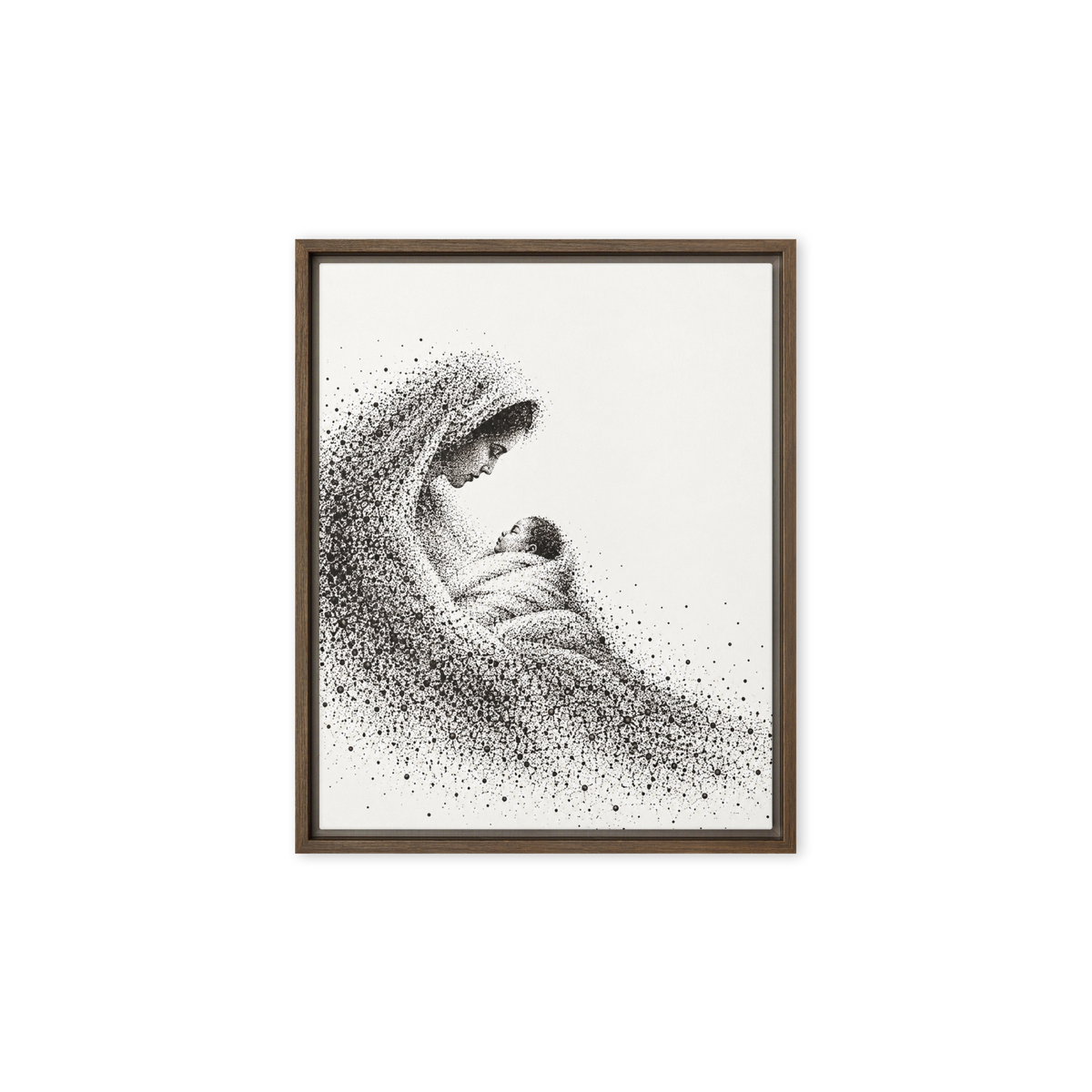 Held — 8 × 10 in · Framed Canvas · Brown frame — product view · original 2000px
