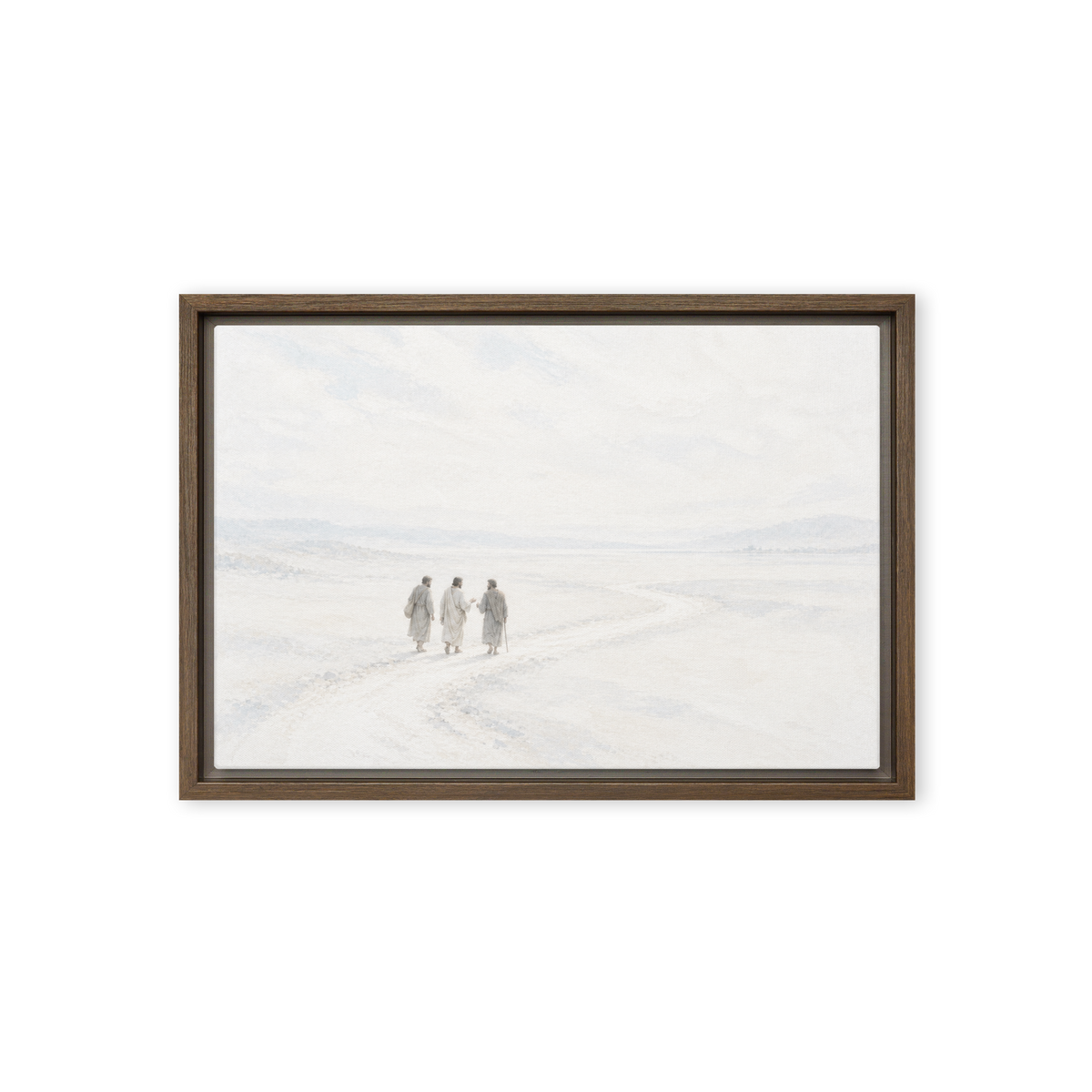 Along the Way — 18 × 12 in · Framed Canvas · Brown frame — product view · original 2000px